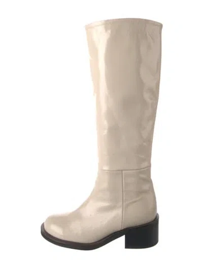 Pre-owned Reike Nen Leather Boots In Neutral