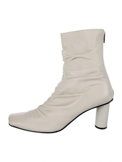 Pre-owned Reike Nen Leather Boots In Neutrals