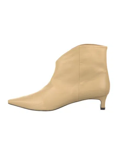 Pre-owned Reike Nen Leather Boots In Neutrals