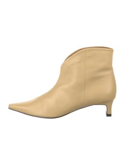 Pre-owned Reike Nen Leather Boots In Neutrals