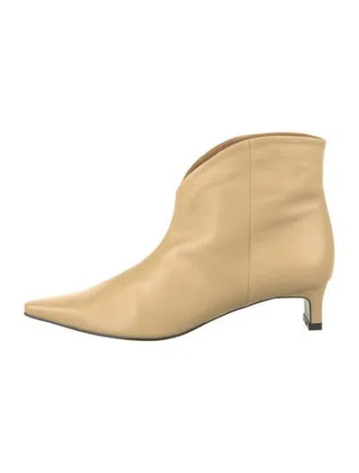 Pre-owned Reike Nen Leather Boots In Neutrals