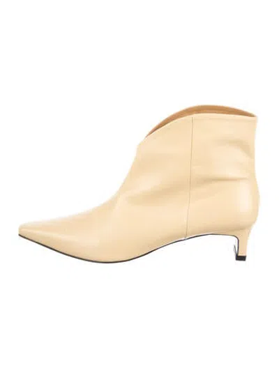 Pre-owned Reike Nen Leather Boots In Neutrals