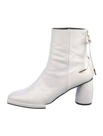 Pre-owned Reike Nen Leather Boots In White