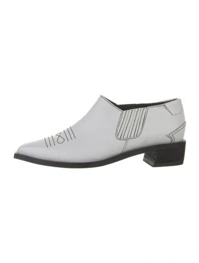 Pre-owned Reike Nen Leather Chelsea Boots In White