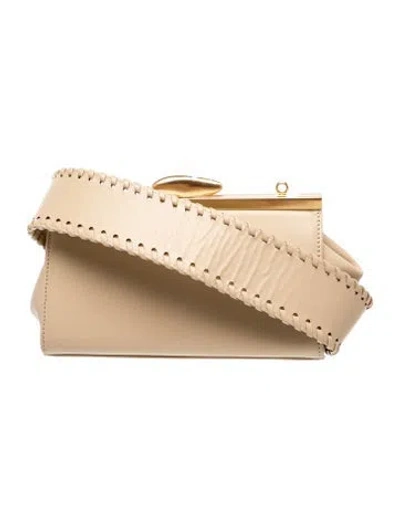 Pre-owned Reike Nen Leather Clutch In Neutrals