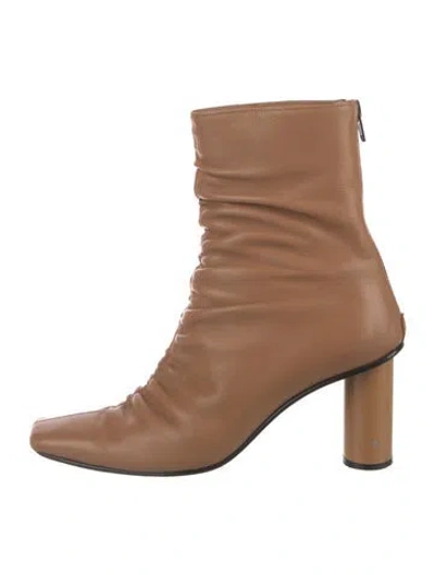 Pre-owned Reike Nen Leather Lace-up Boots In Brown