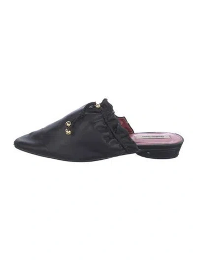 Pre-owned Reike Nen Leather Mules In Multi