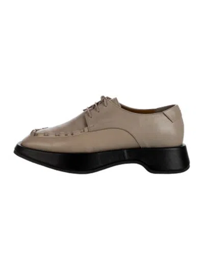 Pre-owned Reike Nen Leather Oxfords In Neutrals