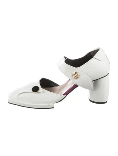 Pre-owned Reike Nen Leather Pumps In White