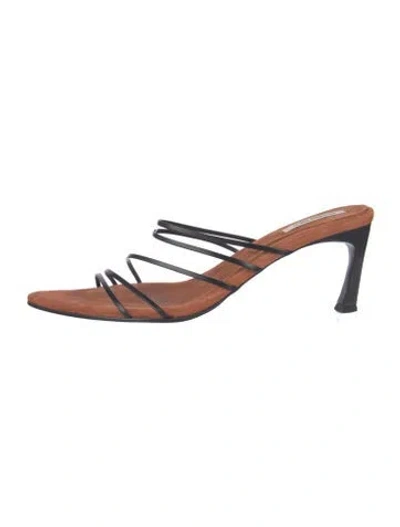 Pre-owned Reike Nen Leather Sandals In Black/brown