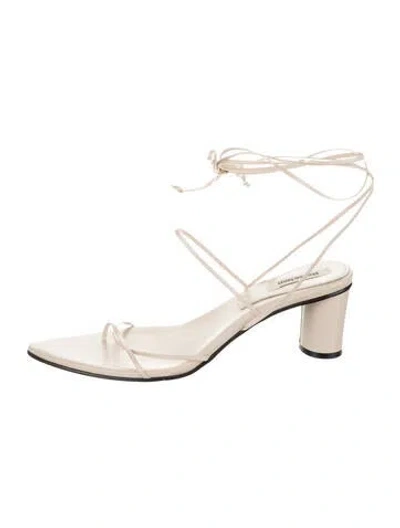 Pre-owned Reike Nen Leather Sandals In Neutral