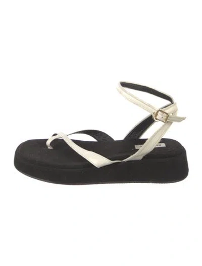 Pre-owned Reike Nen Leather Sandals In Neutral