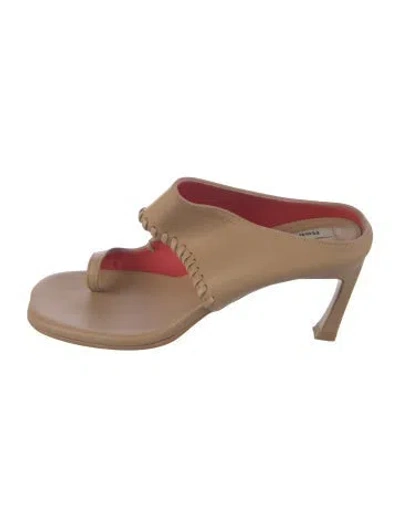 Pre-owned Reike Nen Leather Sandals In Neutrals