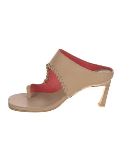 Pre-owned Reike Nen Leather Sandals In Neutrals