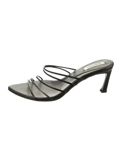 Pre-owned Reike Nen Leather Sandals In Silver
