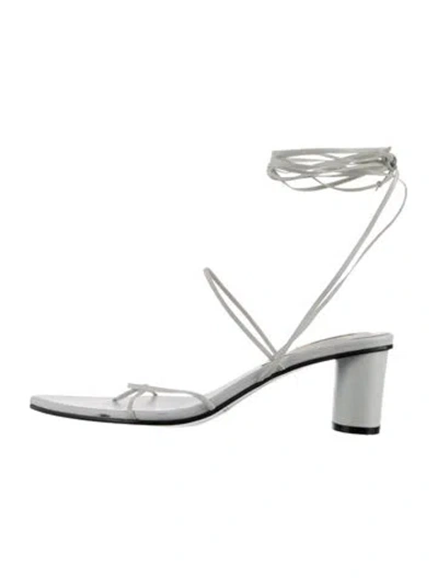Pre-owned Reike Nen Leather Sandals In White