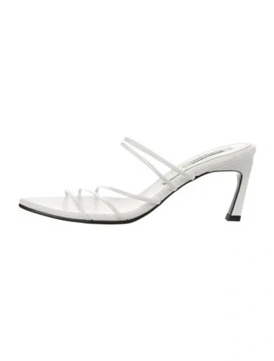 Pre-owned Reike Nen Leather Sandals In White
