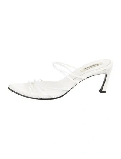Pre-owned Reike Nen Leather Sandals In White