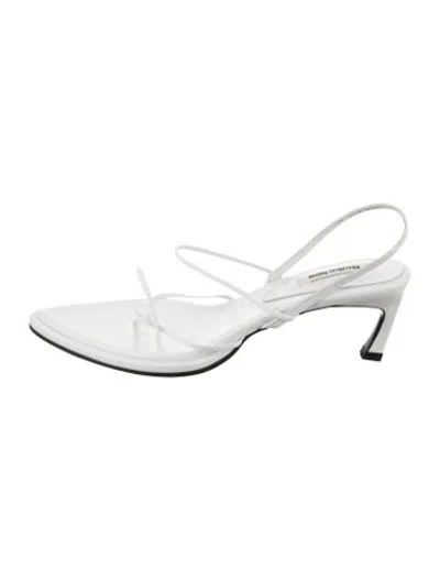 Pre-owned Reike Nen Leather Sandals In White