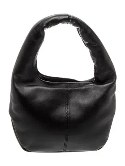 Pre-owned Reike Nen Leather Top Handle Bag In Black