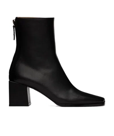 Reike Nen Logo Rear Zipper And Ankle Boots In Black