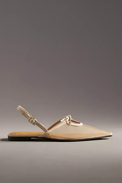 Reike Nen Pointed Slingback Felts In Beige