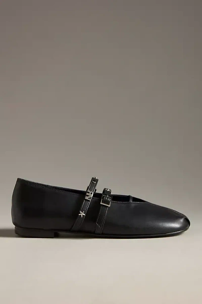 Reike Nen Studded Strap Flats In Black