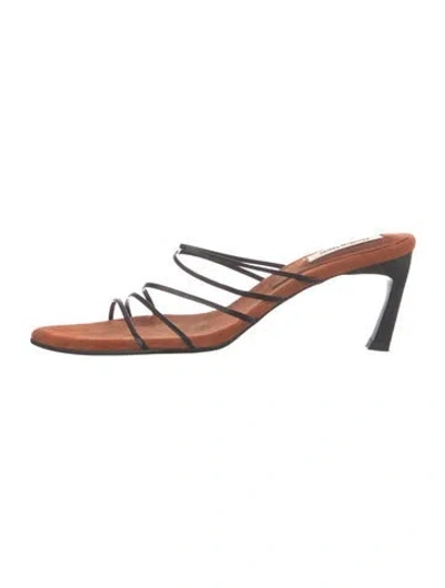 Pre-owned Reike Nen Suede Mules In Neutrals