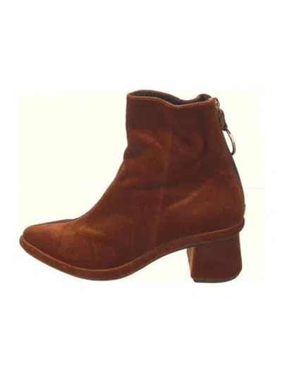 Pre-owned Reike Nen Velvet Boots In Orange