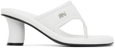 Reike Nen White Padded Heeled Sandals