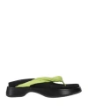 Reike Nen Woman Thong Sandal Light Green Size 8 Sheepskin In Green
