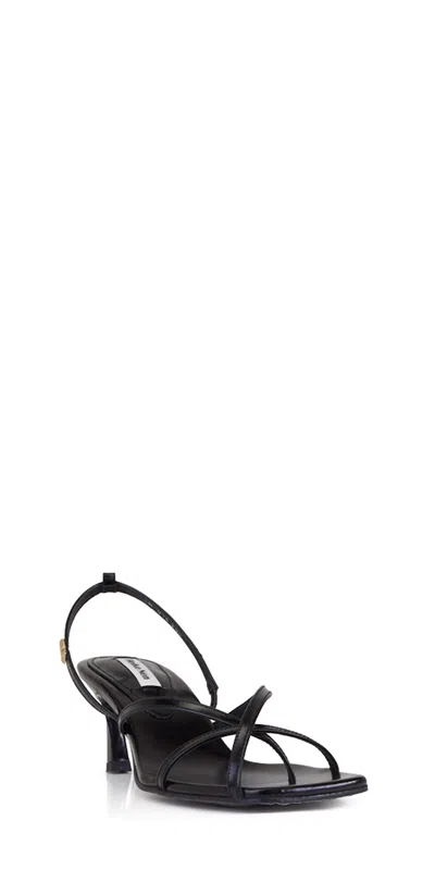 Reike Nen Women's Meet Leather Sandals In Black