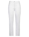 Reiko Woman Jeans White Size 28 Cotton, Elastane In White