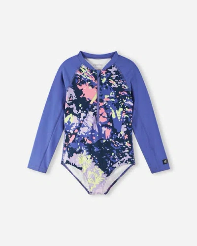 Reima Kids'  Aallot Swimsuit In Blooming Lilac