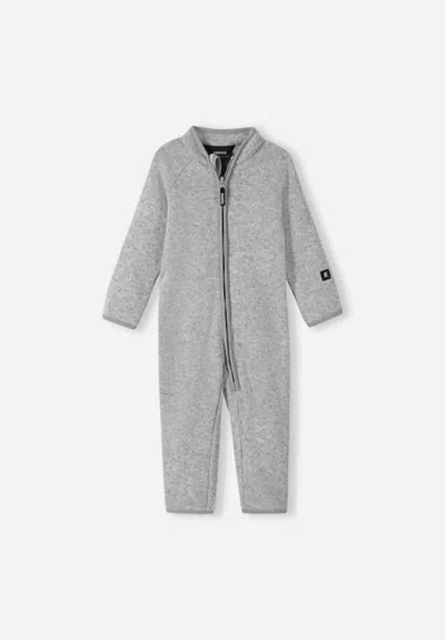 Reima Kid's Tahti Fleece Overall In Melange Grey