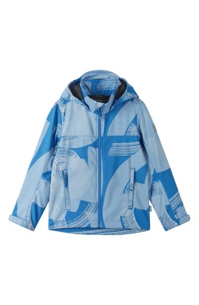 Reima Kids' Kuopio Waterproof Softshell Jacket In Cool Blue