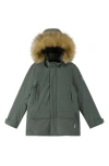 REIMA KIDS' REIMATEC FAUX-FUR TRIM WATERPROOF DOWN PARKA