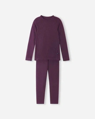 Reima Wool Base Layer Set, Taitoa In Deep Purple
