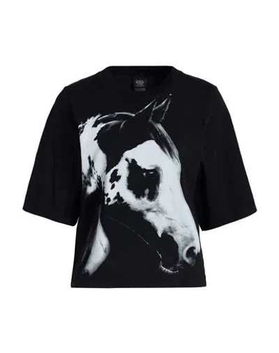 Reimagine Pinko X Patrick Mcdowell Woman T-shirt Black Size L Cotton