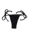Reina Olga Adjustable Mini Bikini Bottom In Black