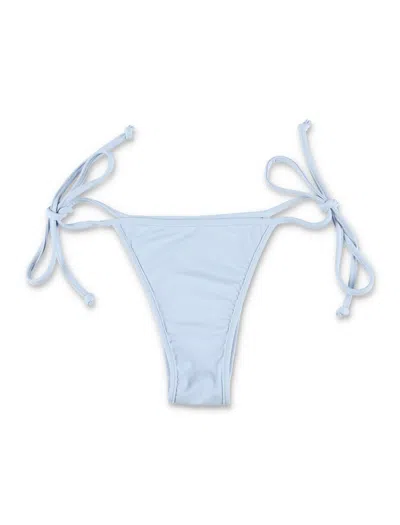 Reina Olga Adjustable Mini Bikini Bottom With Piped Edges In Blue