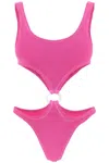 Reina Olga Ruby Stretch Design Sleeveless Swimsuit In Fuchsia