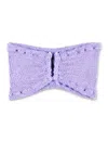 Reina Olga Strapless Bandeau Bikini Top In Textured Fabric