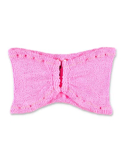 Reina Olga Ausulia Bandeau Bikini Top In Pink