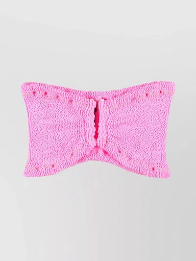 Reina Olga Ausulia Bandeau Bikini Top In Pink