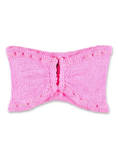 Reina Olga Ausulia Bandeau Bikini Top In Pink