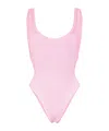 Reina Olga Backless One-piece Swimsuit In Pink