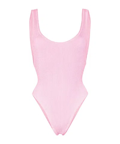 Reina Olga Backless One-piece Swimsuit In Pink