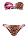 Reina Olga Bandcamp Bandeau Mix-print Bikini In Multicolour