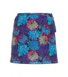 Reina Olga Behati Floral Miniskirt In Blue Flowers